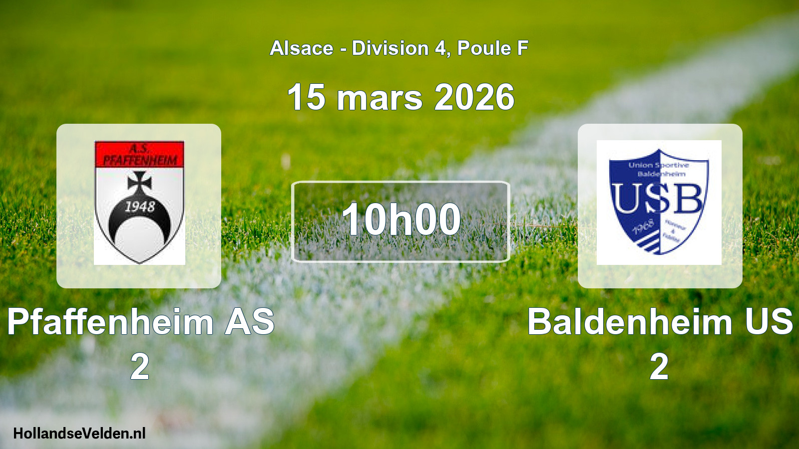 Geplande wedstrijd: Pfaffenheim AS 2 - Baldenheim US 2 (15 maart 2026)