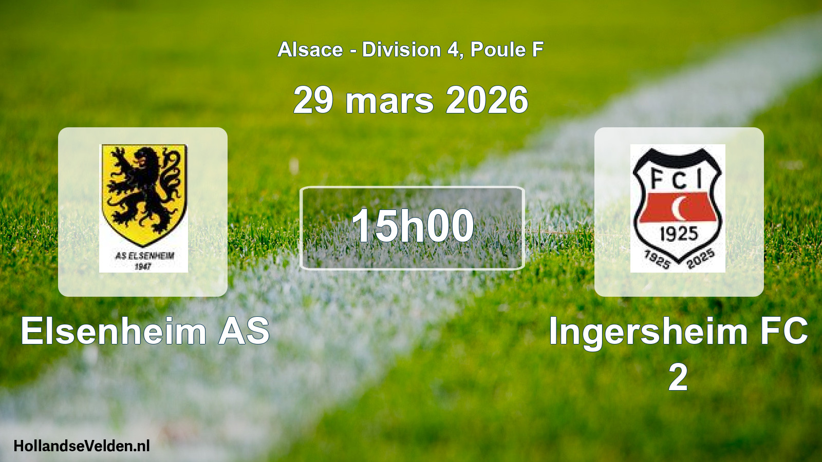 Geplande wedstrijd: Elsenheim AS - Ingersheim FC 2 (29 maart 2026)