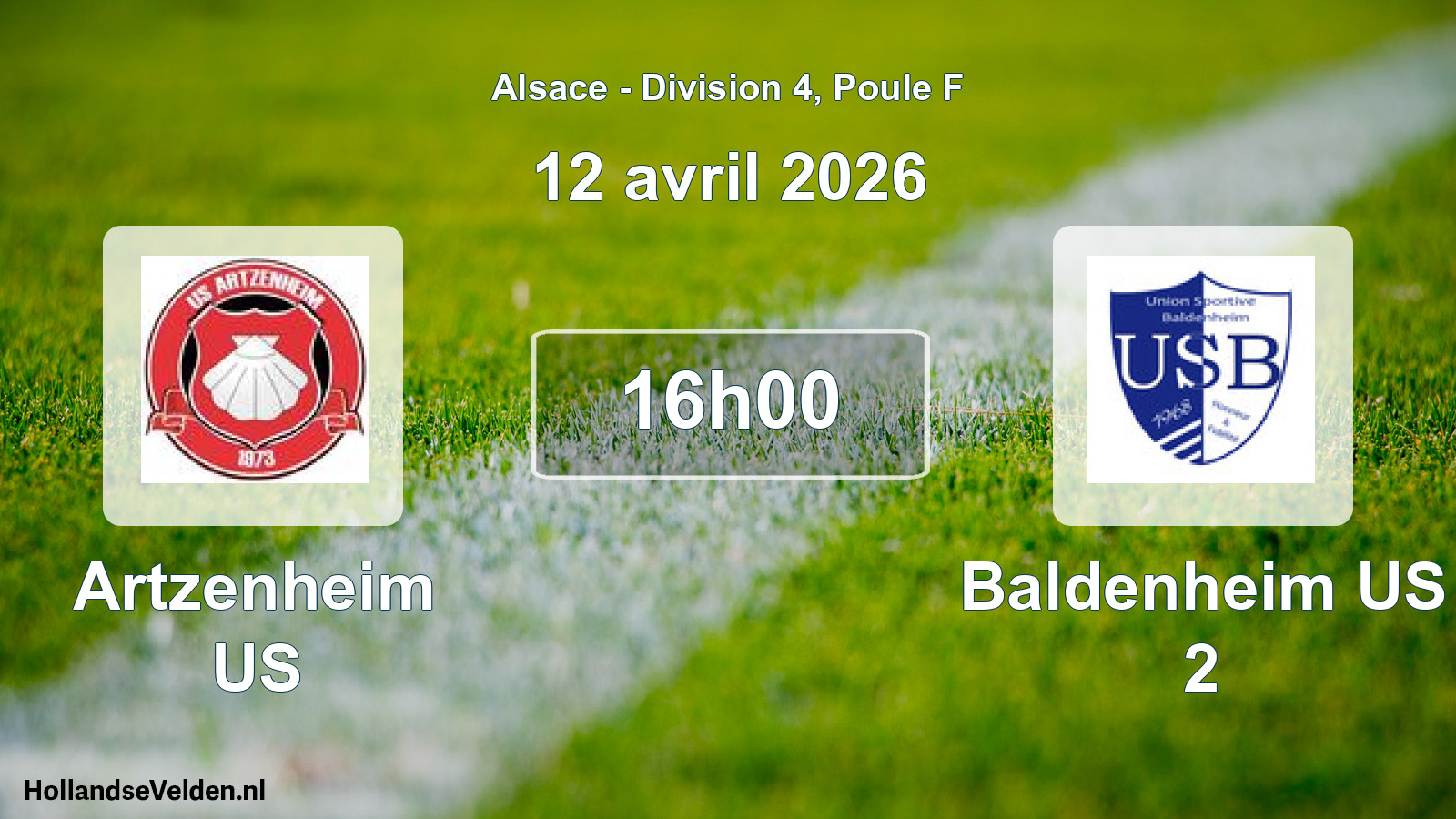 Scheduled Match: Artzenheim US - Baldenheim US 2 (12 April 2026)