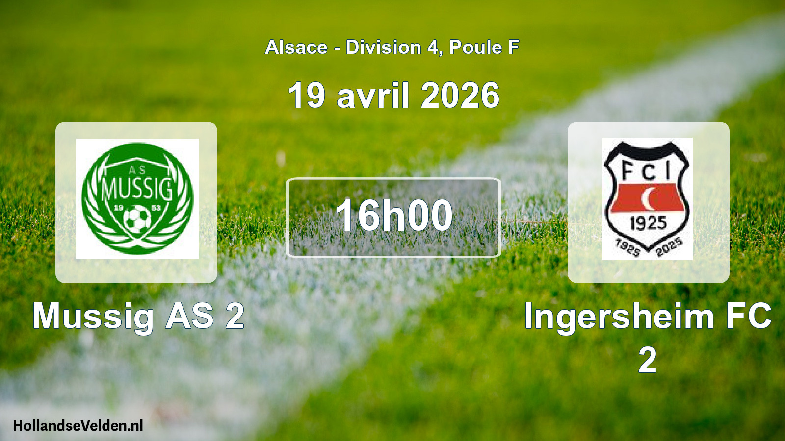 Scheduled Match: Mussig AS 2 - Ingersheim FC 2 (19 April 2026)