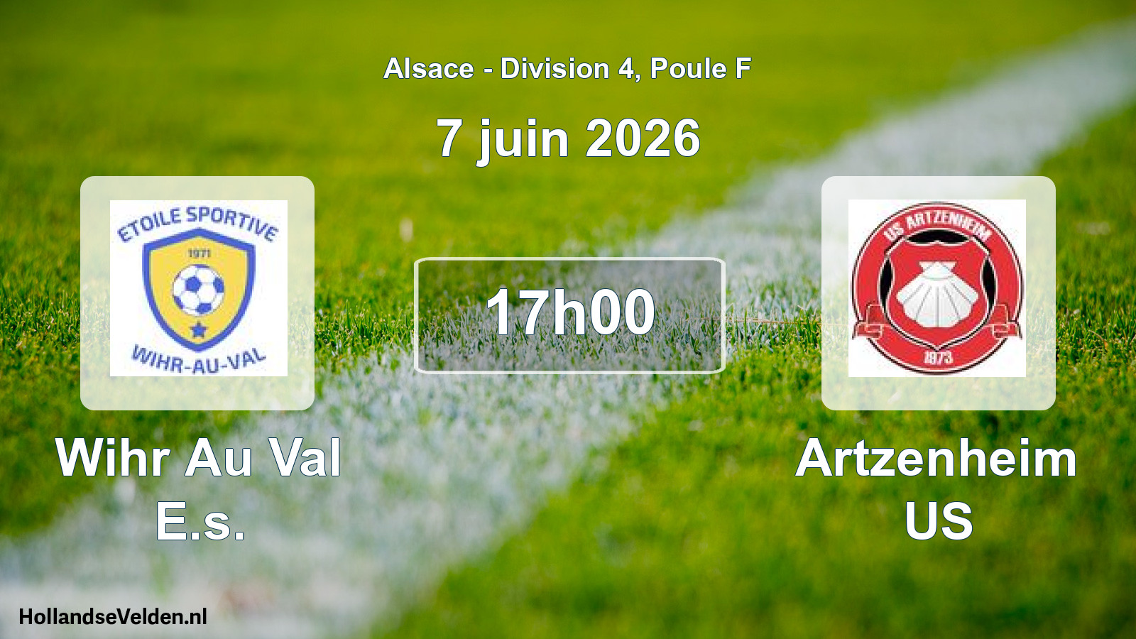Match programmé: Wihr Au Val E.s. - Artzenheim US (7 juin 2026)