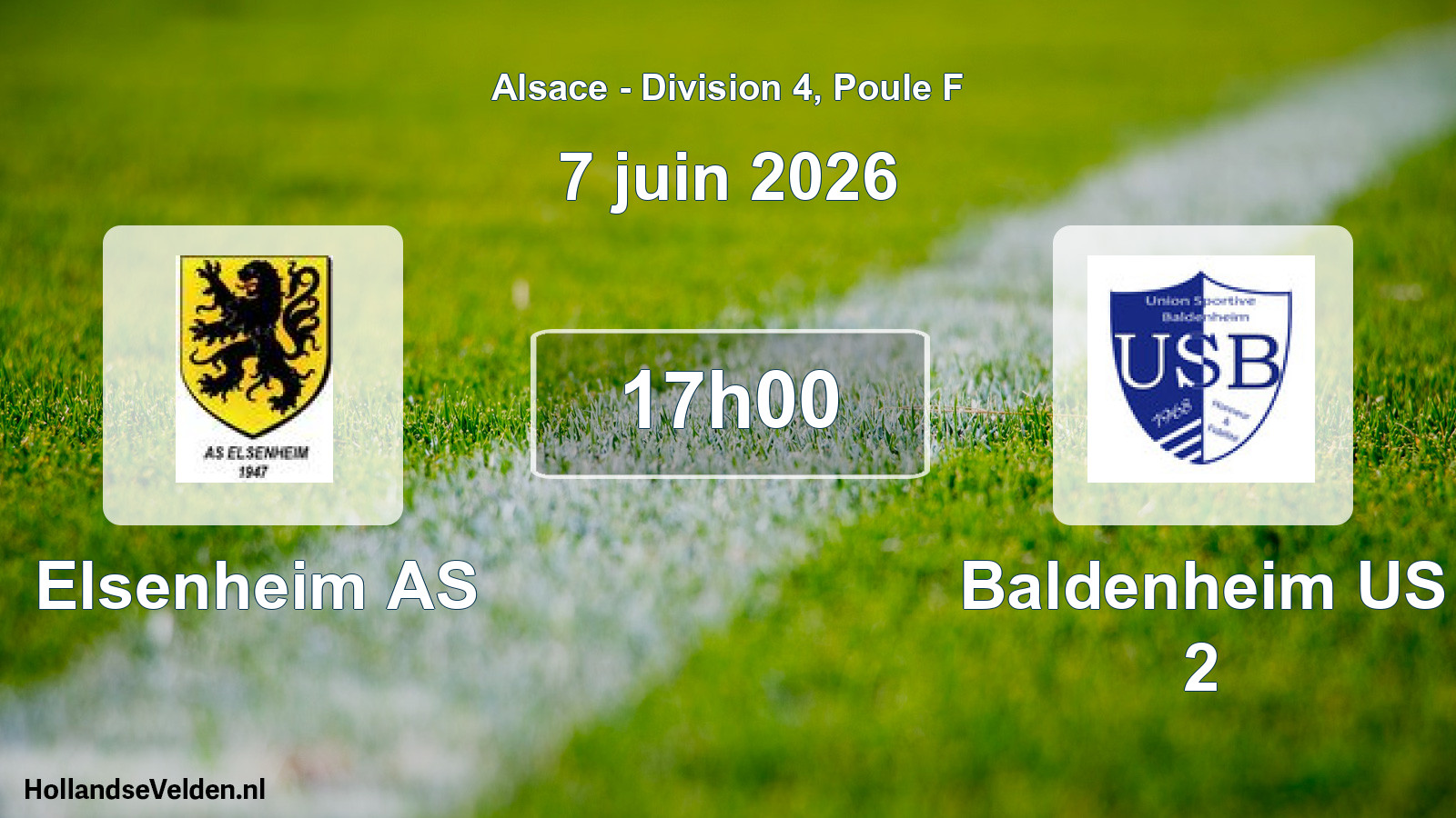 Match programmé: Elsenheim AS - Baldenheim US 2 (7 juin 2026)