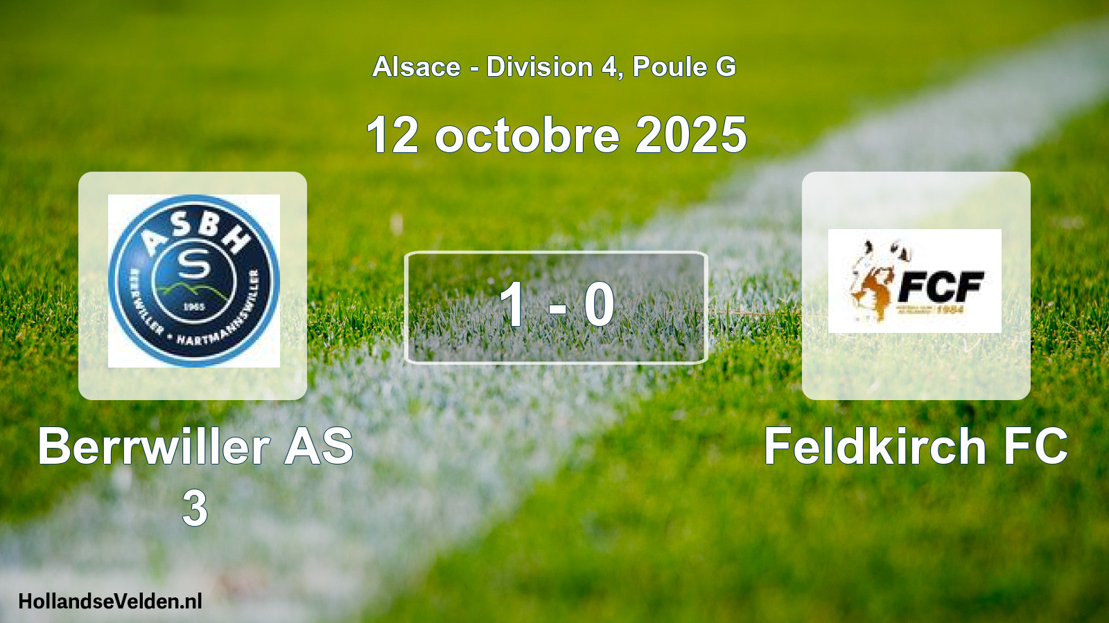 Match joué: Berrwiller AS 3 - Feldkirch FC 1 - 0 (12 octobre 2025)