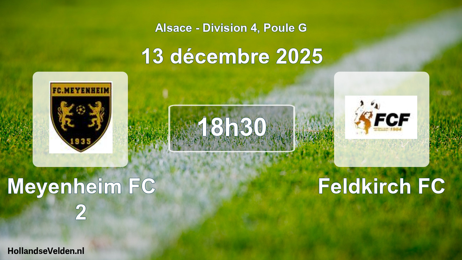 Match programmé: Meyenheim FC 2 - Feldkirch FC (13 décembre 2025)