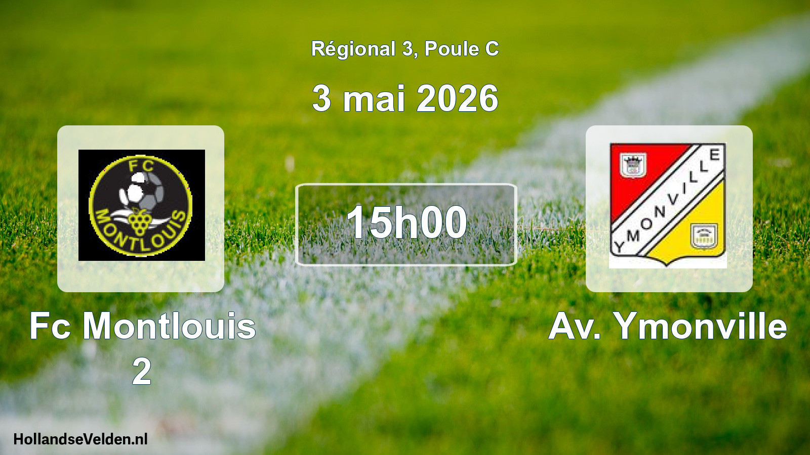 Geplande wedstrijd: Fc Montlouis 2 - Av. Ymonville (3 mai 2026)