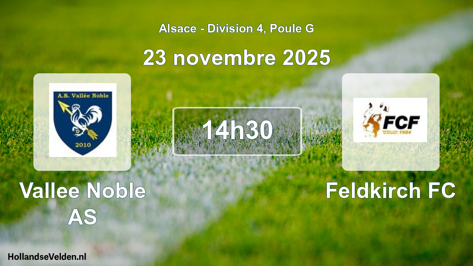 Match programmé: Vallee Noble AS - Feldkirch FC (23 novembre 2025)