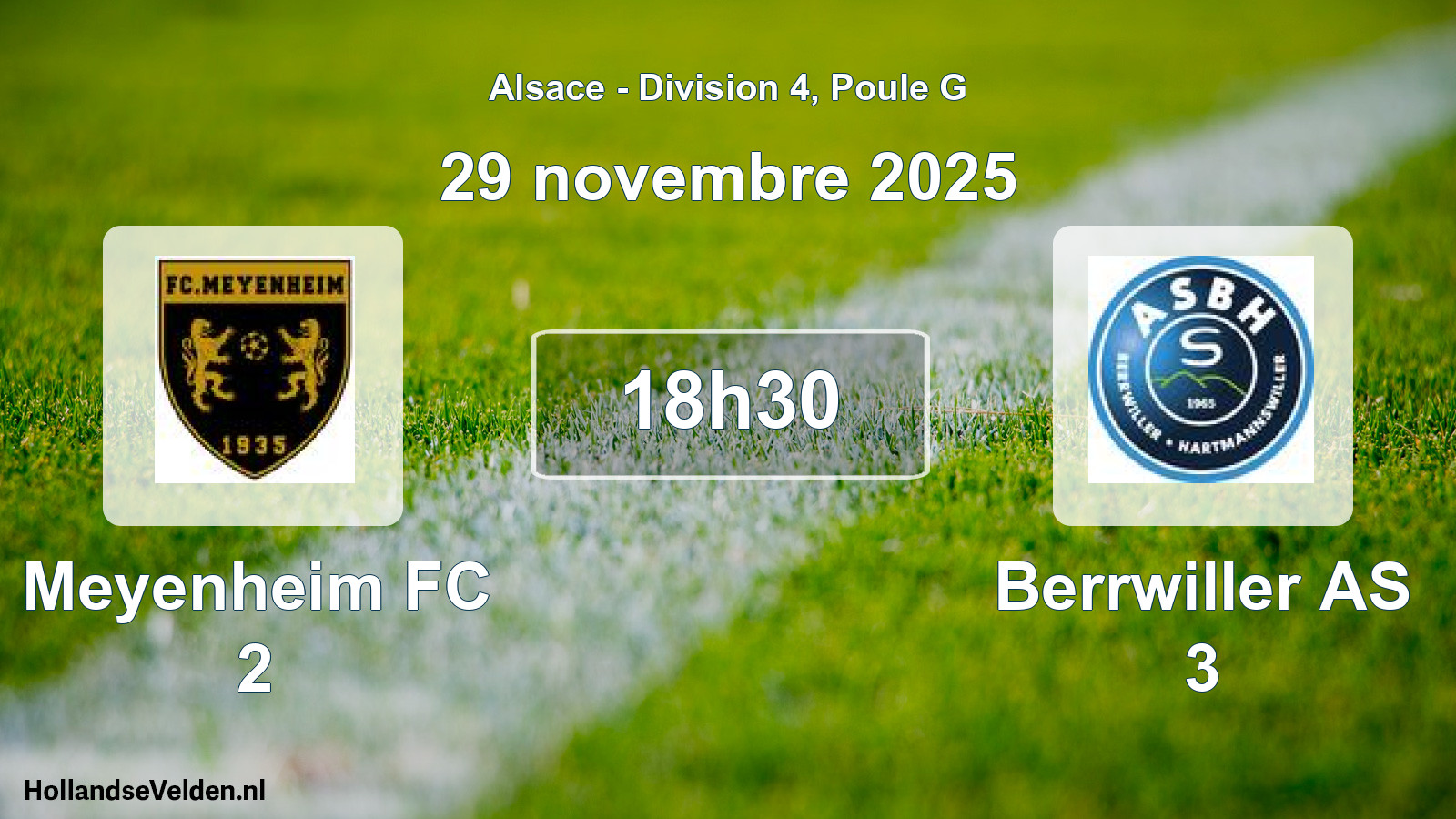 Scheduled Match: Meyenheim FC 2 - Berrwiller AS 3 (29 November 2025)