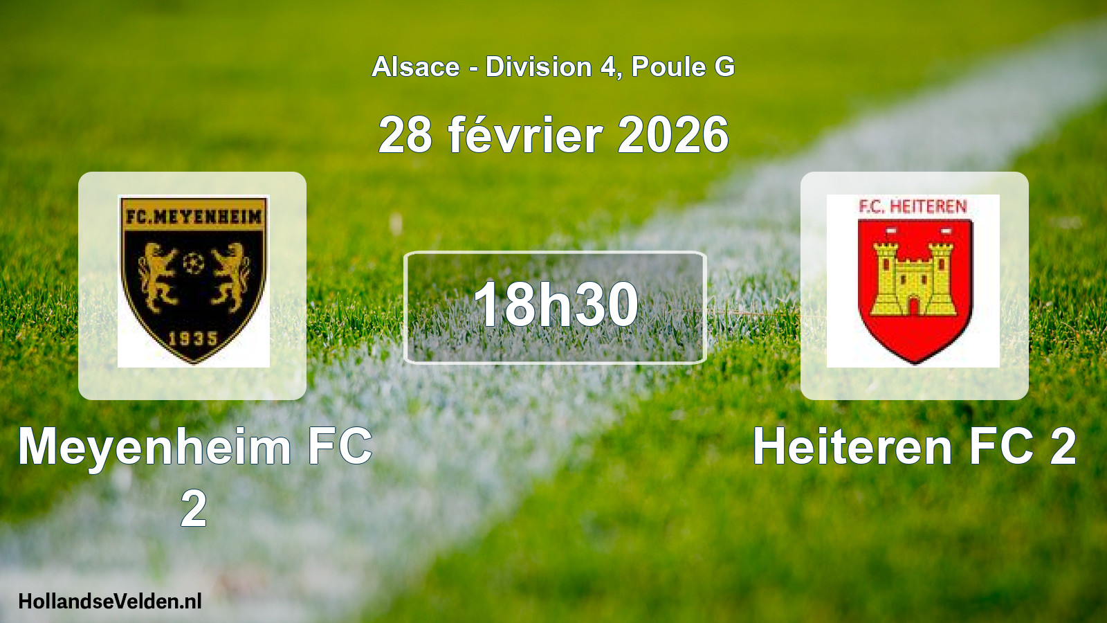 Match programmé: Meyenheim FC 2 - Heiteren FC 2 (28 février 2026)