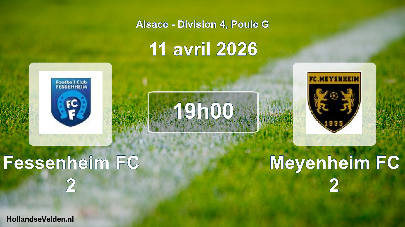 Match programmé: Fessenheim FC 2 - Meyenheim FC 2 (11 avril 2026)