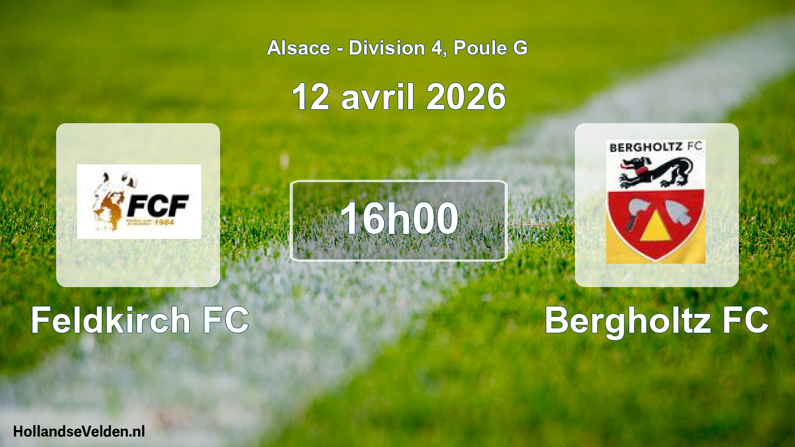 Match programmé: Feldkirch FC - Bergholtz FC (12 avril 2026)