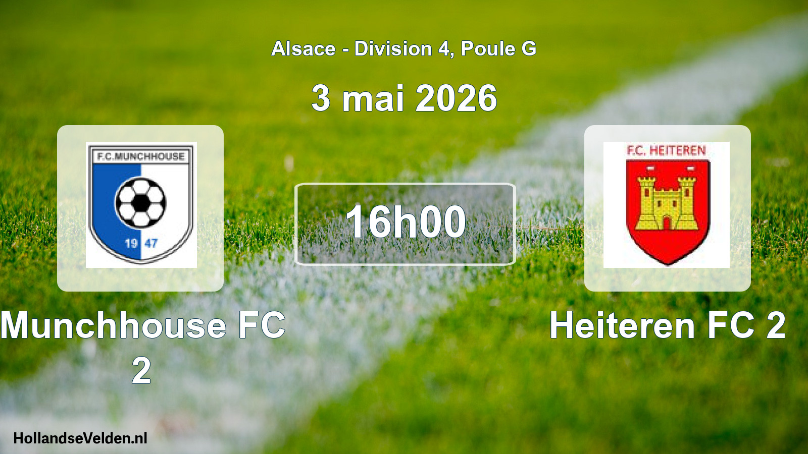 Match programmé: Munchhouse FC 2 - Heiteren FC 2 (3 mai 2026)