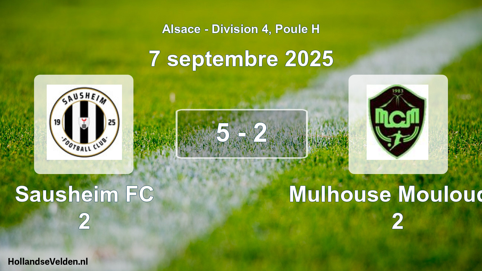 Match joué: Sausheim FC 2 - Mulhouse Mouloudia 2 5 - 2 (7 septembre 2025)
