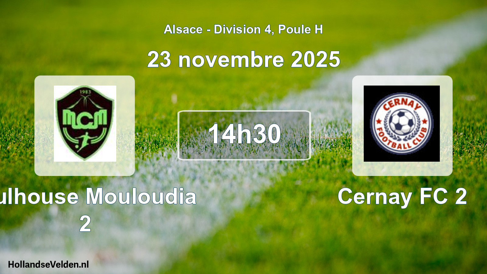 Scheduled Match: Mulhouse Mouloudia 2 - Cernay FC 2 (23 November 2025)