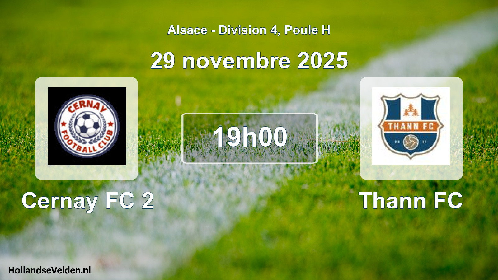 Scheduled Match: Cernay FC 2 - Thann FC (29 November 2025)