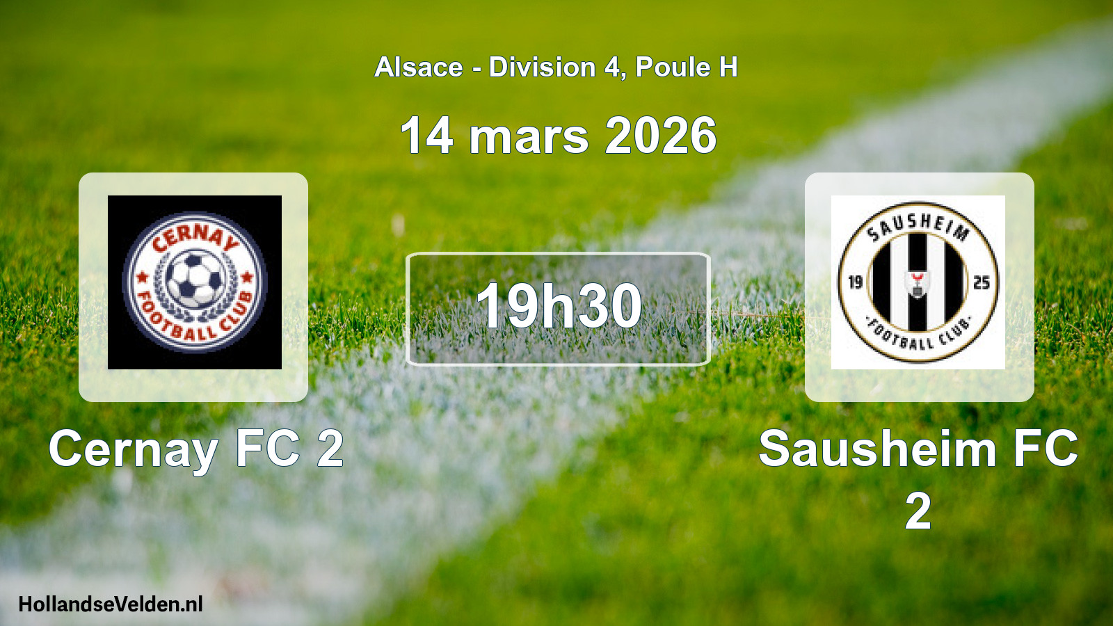 Scheduled Match: Cernay FC 2 - Sausheim FC 2 (14 March 2026)