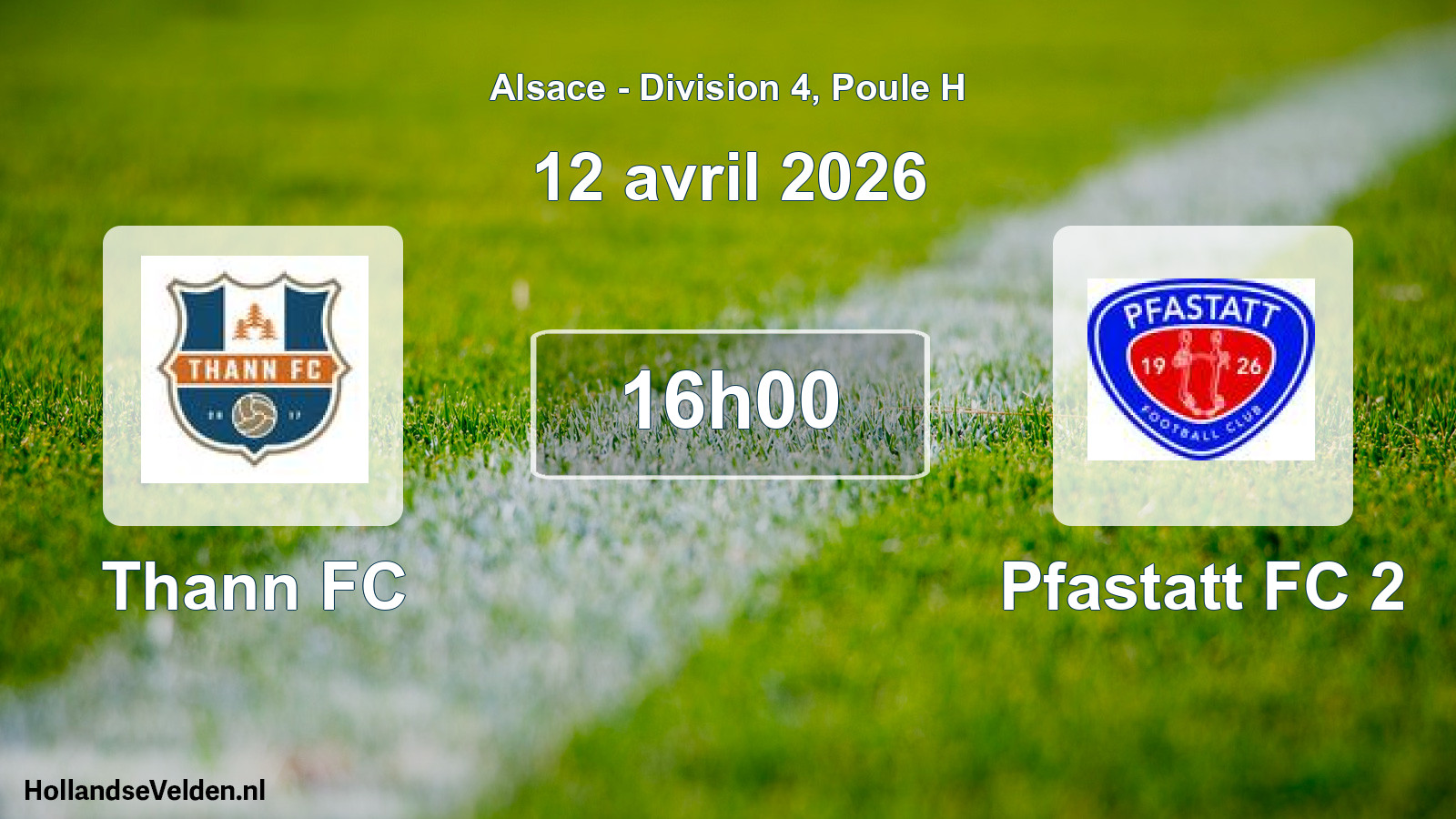 Geplande wedstrijd: Thann FC - Pfastatt FC 2 (12 april 2026)
