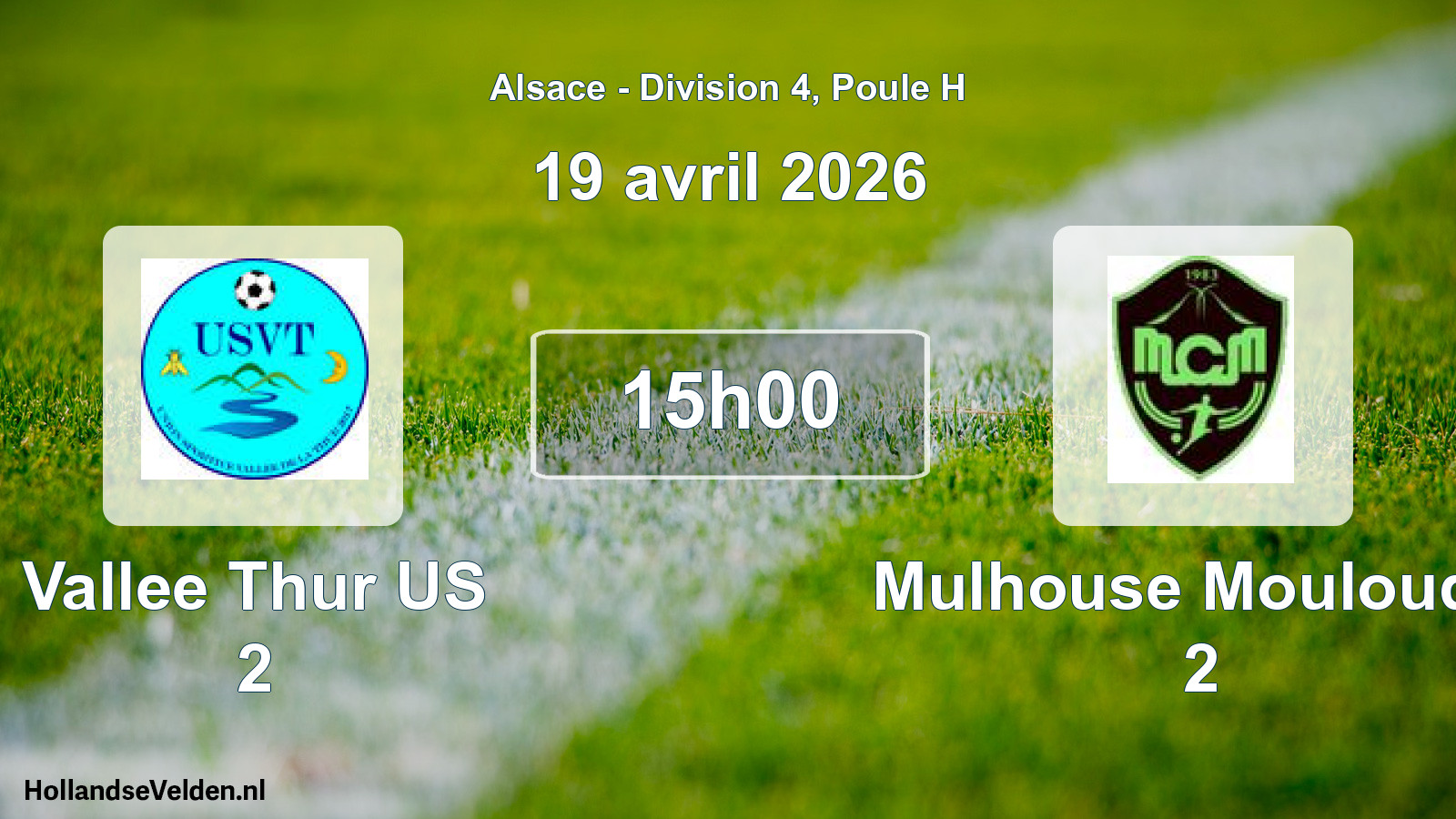 Scheduled Match: Vallee Thur US 2 - Mulhouse Mouloudia 2 (19 April 2026)