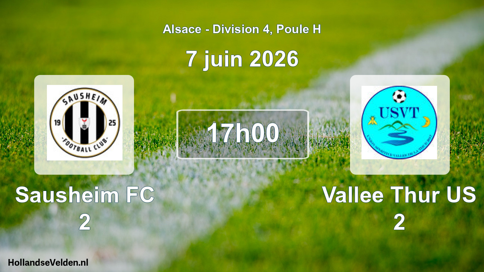 Scheduled Match: Sausheim FC 2 - Vallee Thur US 2 (7 June 2026)