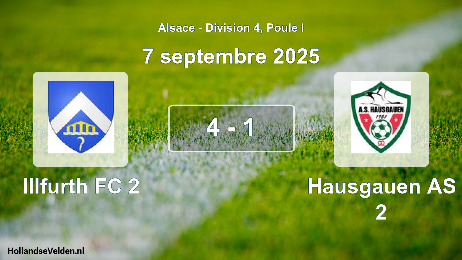 Match joué: Illfurth FC 2 - Hausgauen AS 2 4 - 1 (7 septembre 2025)