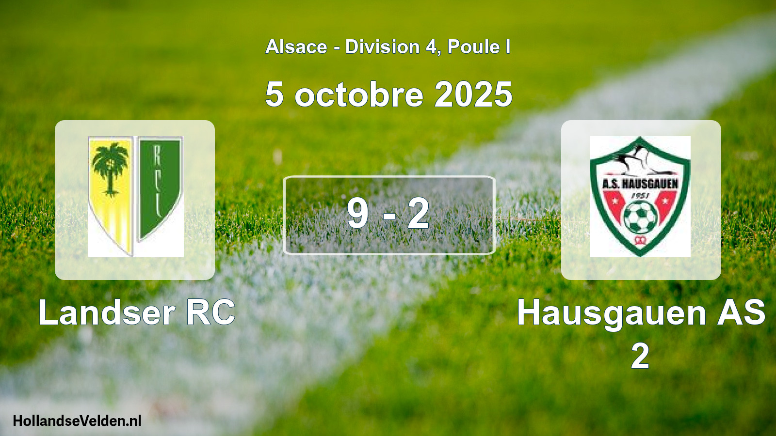 Gespeelde wedstrijd: Landser RC - Hausgauen AS 2 9 - 2 (5 oktober 2025)