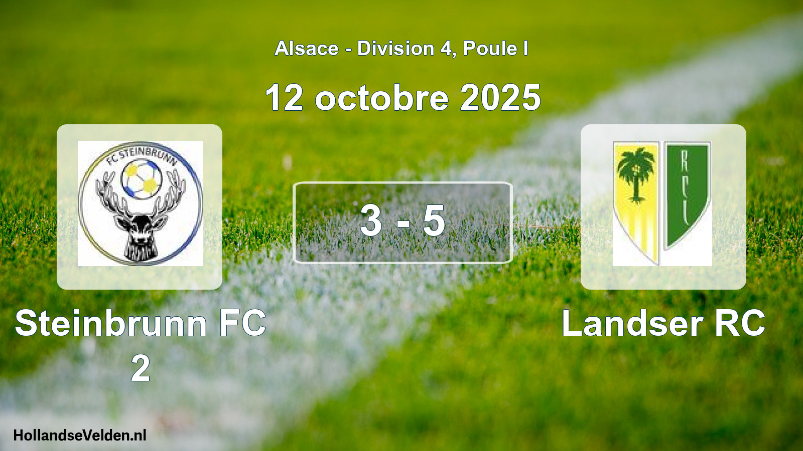 Match joué: Steinbrunn FC 2 - Landser RC 3 - 5 (12 octobre 2025)