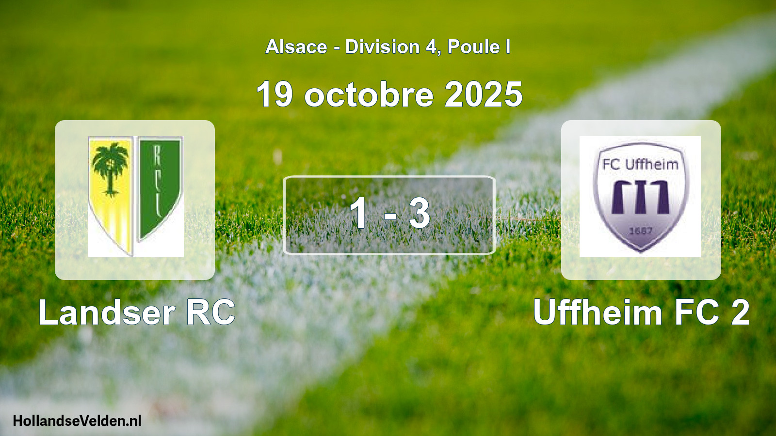 Gespeelde wedstrijd: Landser RC - Uffheim FC 2 1 - 3 (19 oktober 2025)