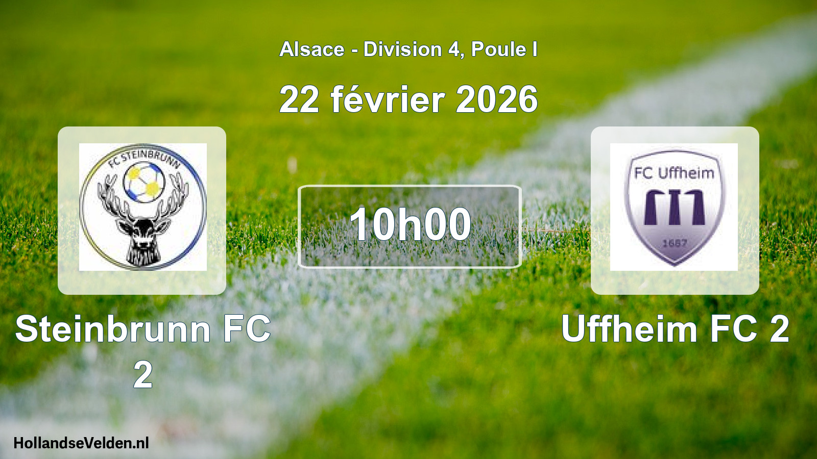 Match programmé: Steinbrunn FC 2 - Uffheim FC 2 (22 février 2026)