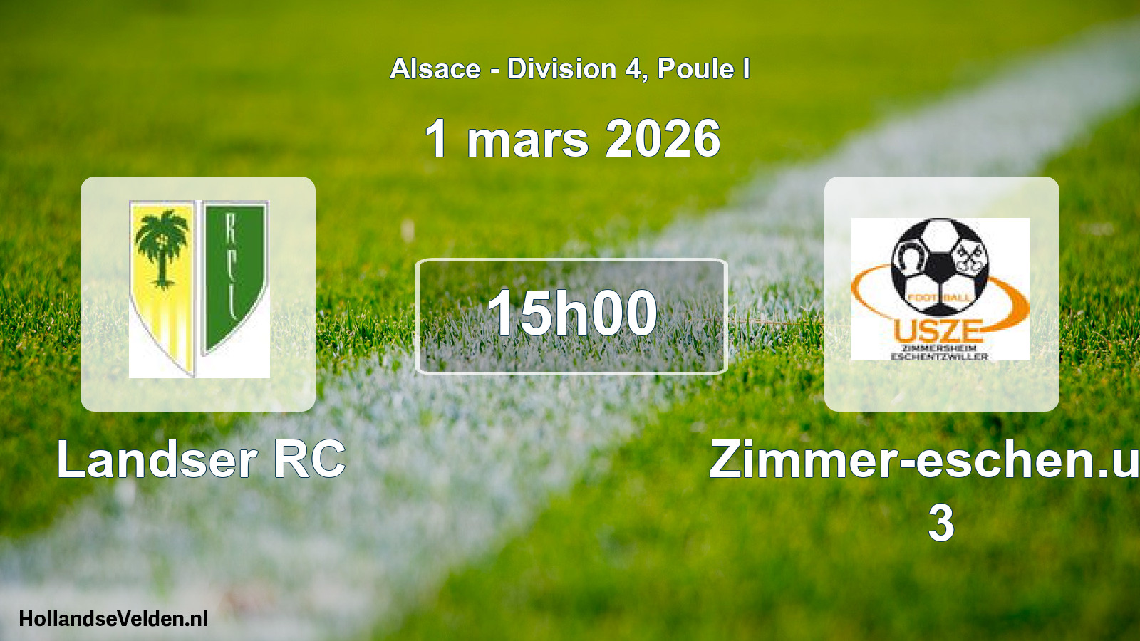 Geplande wedstrijd: Landser RC - Zimmer-eschen.us 3 (1 maart 2026)