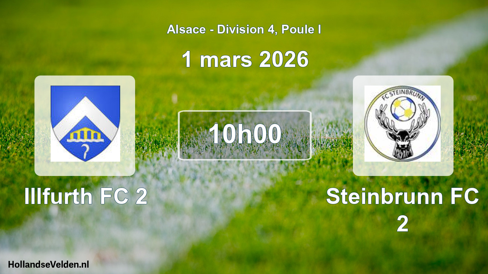 Match programmé: Illfurth FC 2 - Steinbrunn FC 2 (1 mars 2026)