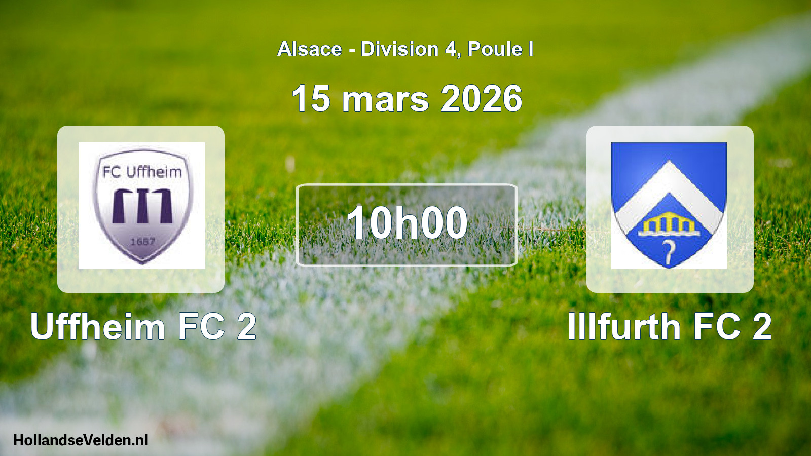Match programmé: Uffheim FC 2 - Illfurth FC 2 (15 mars 2026)