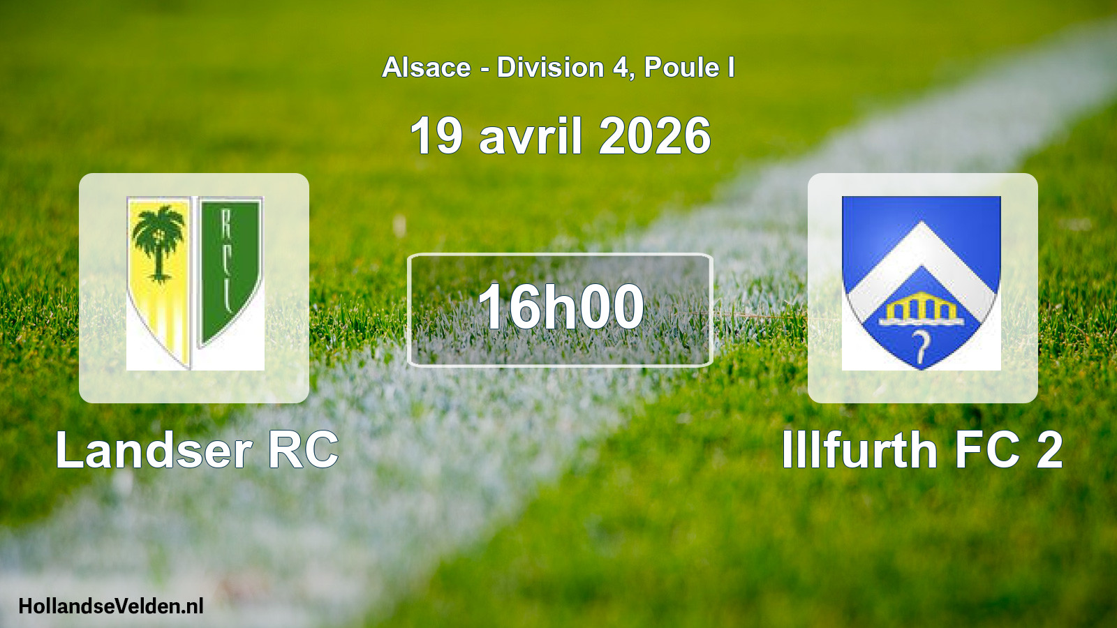 Match programmé: Landser RC - Illfurth FC 2 (19 avril 2026)