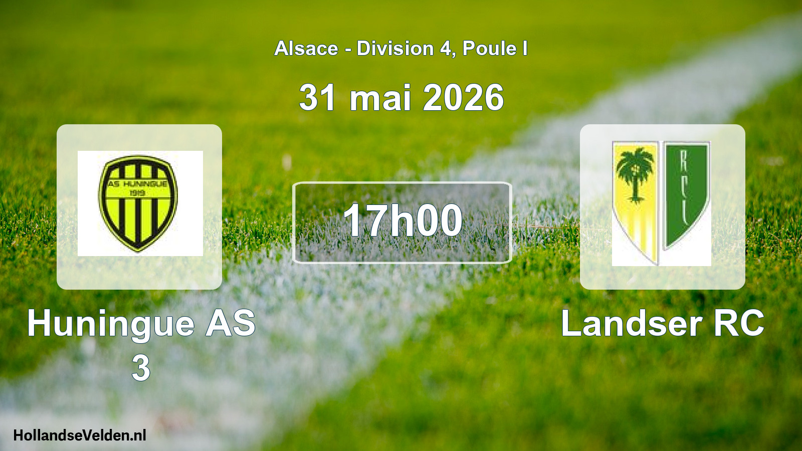 Geplande wedstrijd: Huningue AS 3 - Landser RC (31 mei 2026)
