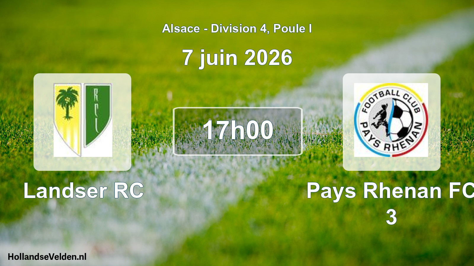 Geplande wedstrijd: Landser RC - Pays Rhenan FC 3 (7 juni 2026)