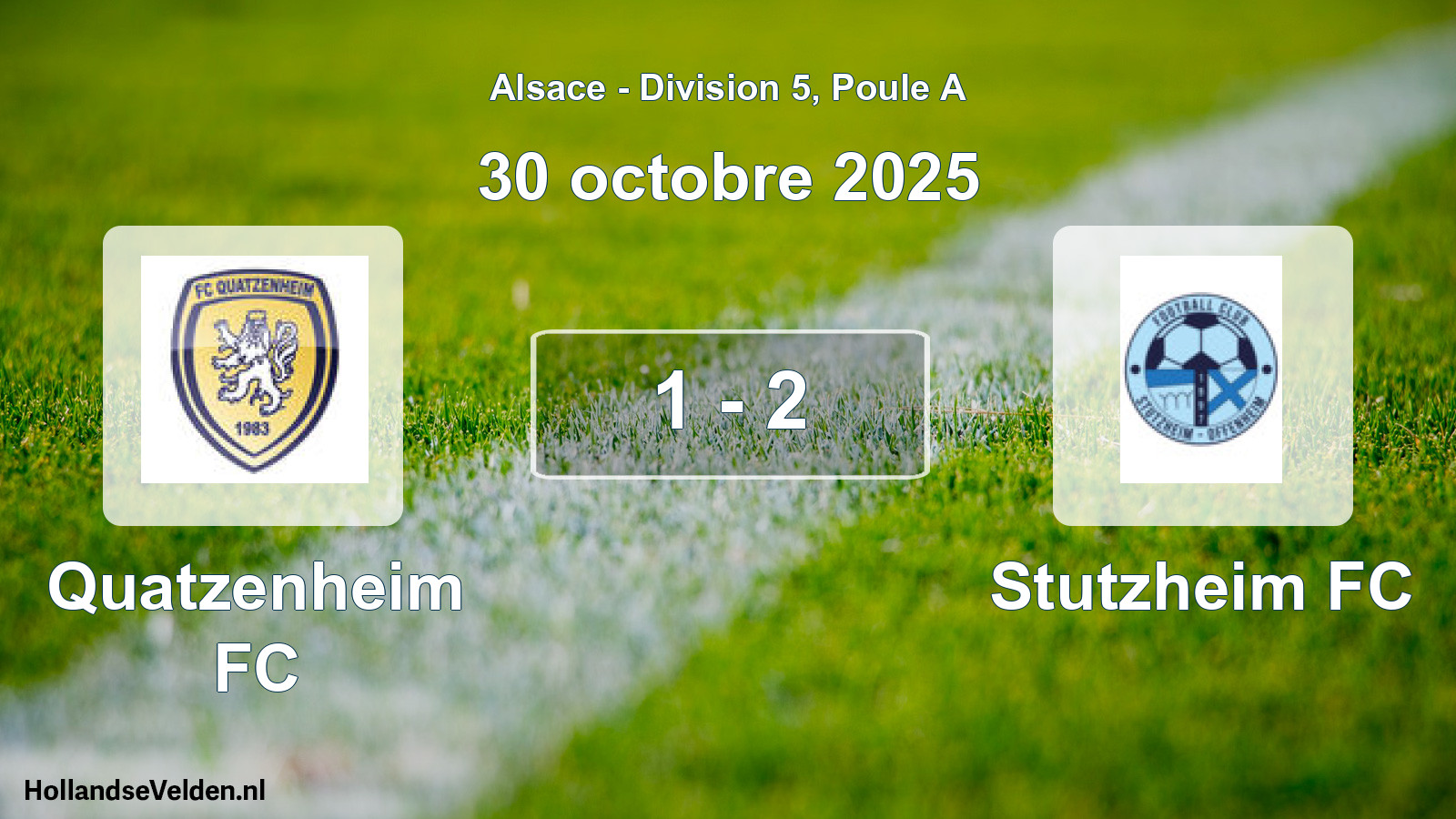 Match joué: Quatzenheim FC - Stutzheim FC 1 - 2 (30 octobre 2025)