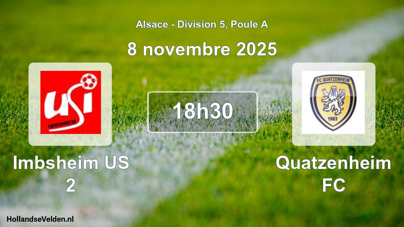 Match programmé: Imbsheim US 2 - Quatzenheim FC (8 novembre 2025)
