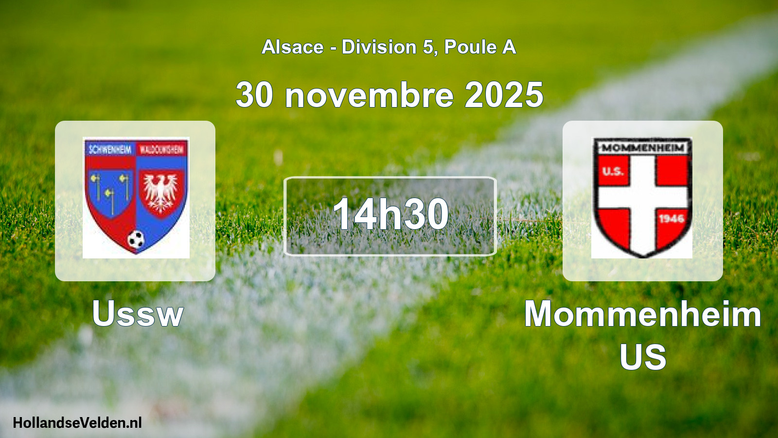 Match programmé: Ussw - Mommenheim US (30 novembre 2025)