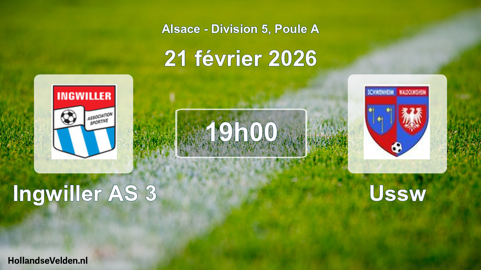 Scheduled Match: Ingwiller AS 3 - Ussw (21 February 2026)