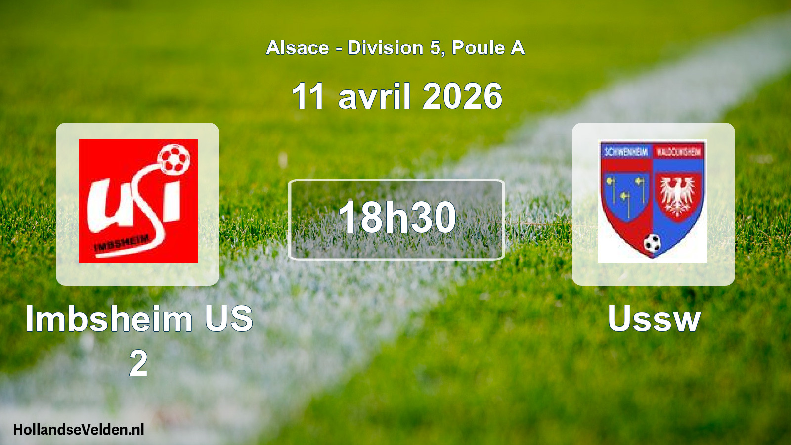 Geplande wedstrijd: Imbsheim US 2 - Ussw (11 april 2026)