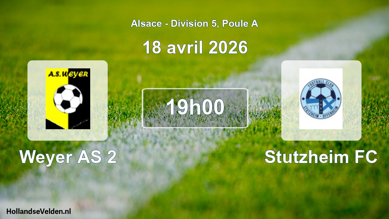 Scheduled Match: Weyer AS 2 - Stutzheim FC (18 April 2026)