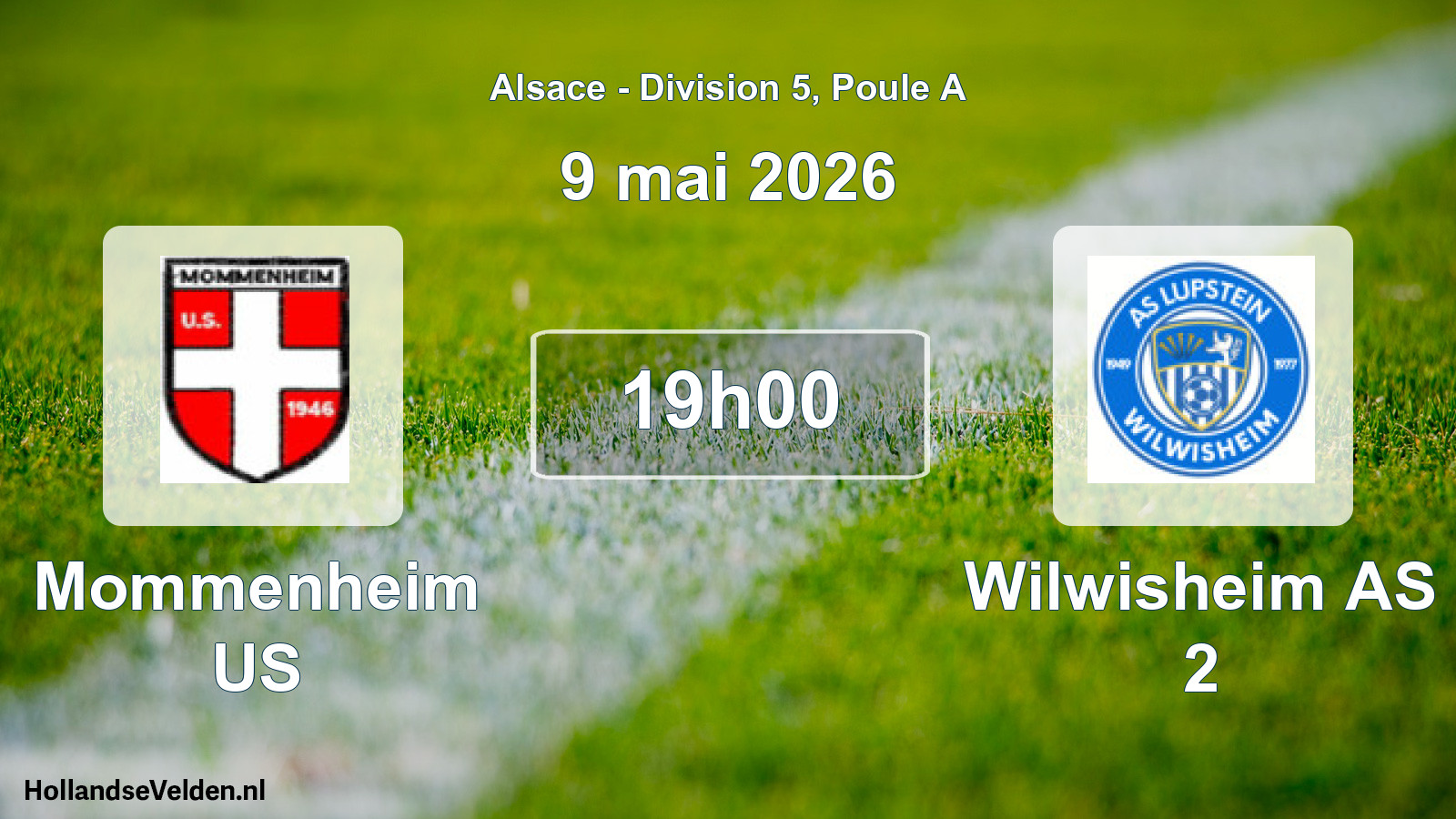 Match programmé: Mommenheim US - Wilwisheim AS 2 (9 mai 2026)