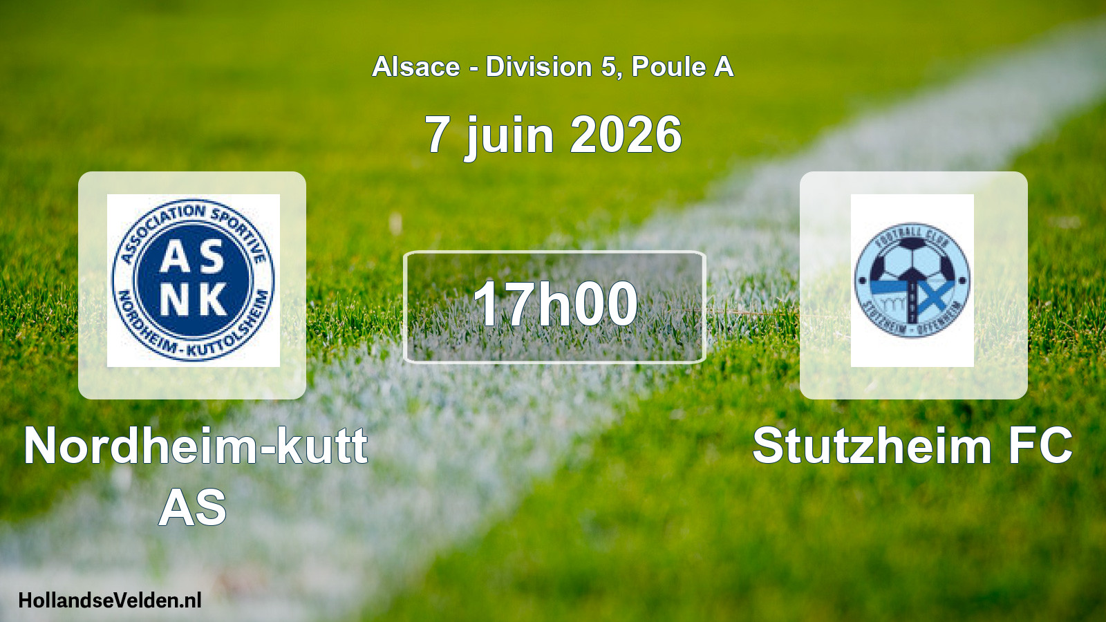 Match programmé: Nordheim-kutt AS - Stutzheim FC (7 juin 2026)