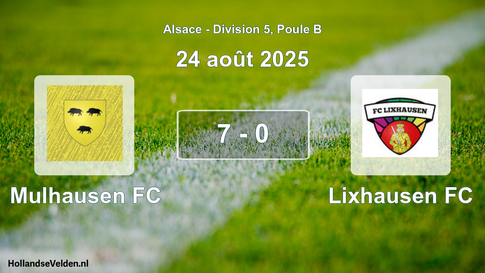 Match joué: Mulhausen FC - Lixhausen FC 7 - 0 (24 août 2025)