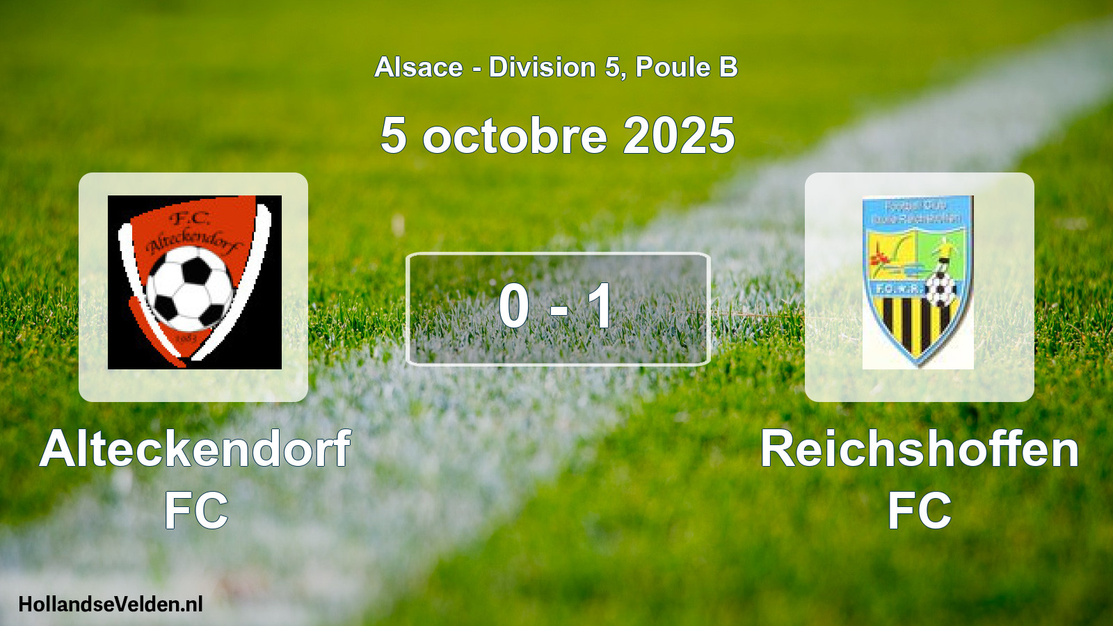 Total number of matches played: Alteckendorf FC - Reichshoffen FC 0 - 1 (5 October 2025)