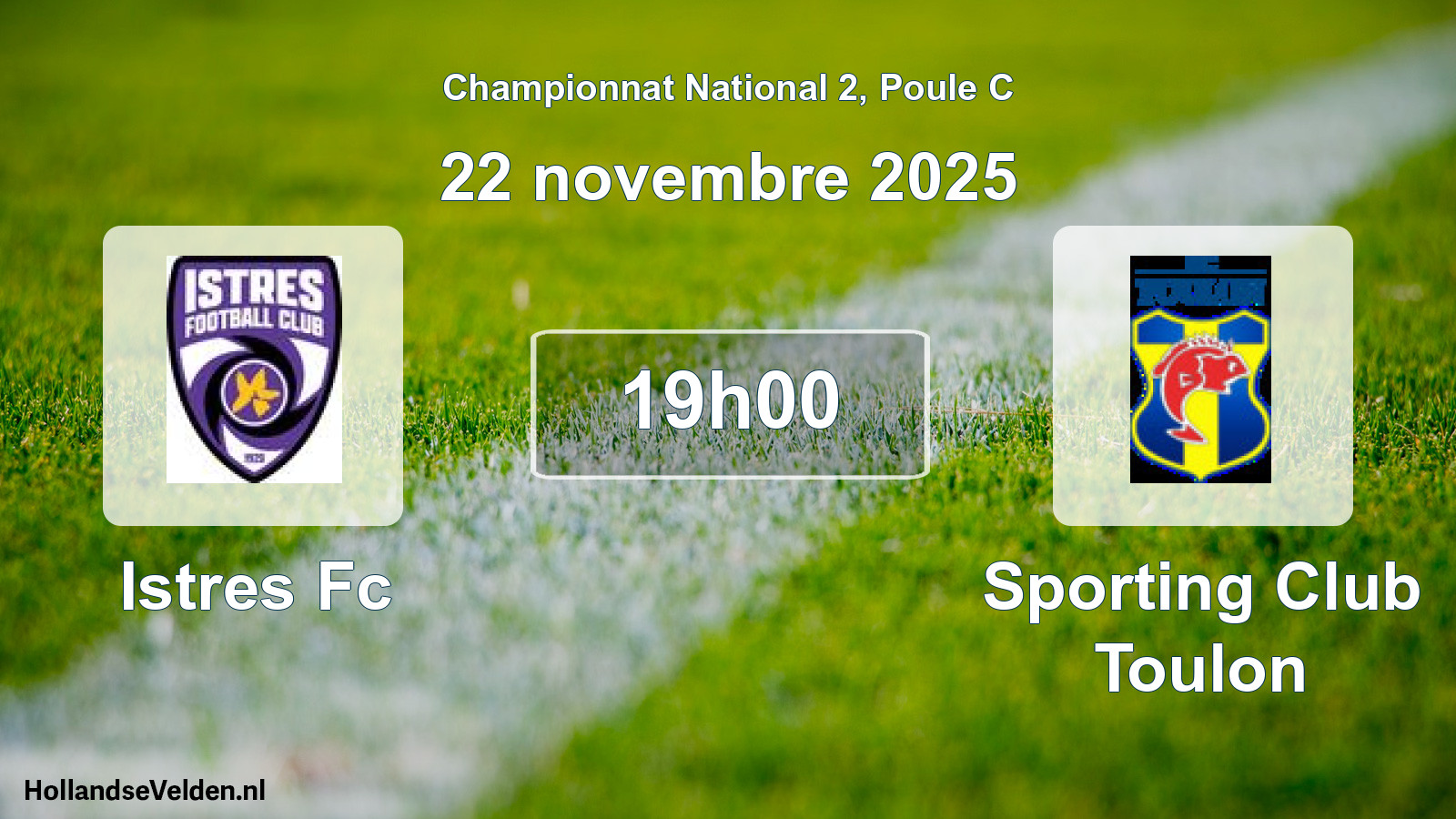 Geplande wedstrijd: Istres Fc - Sporting Club Toulon (22 novembre 2025)