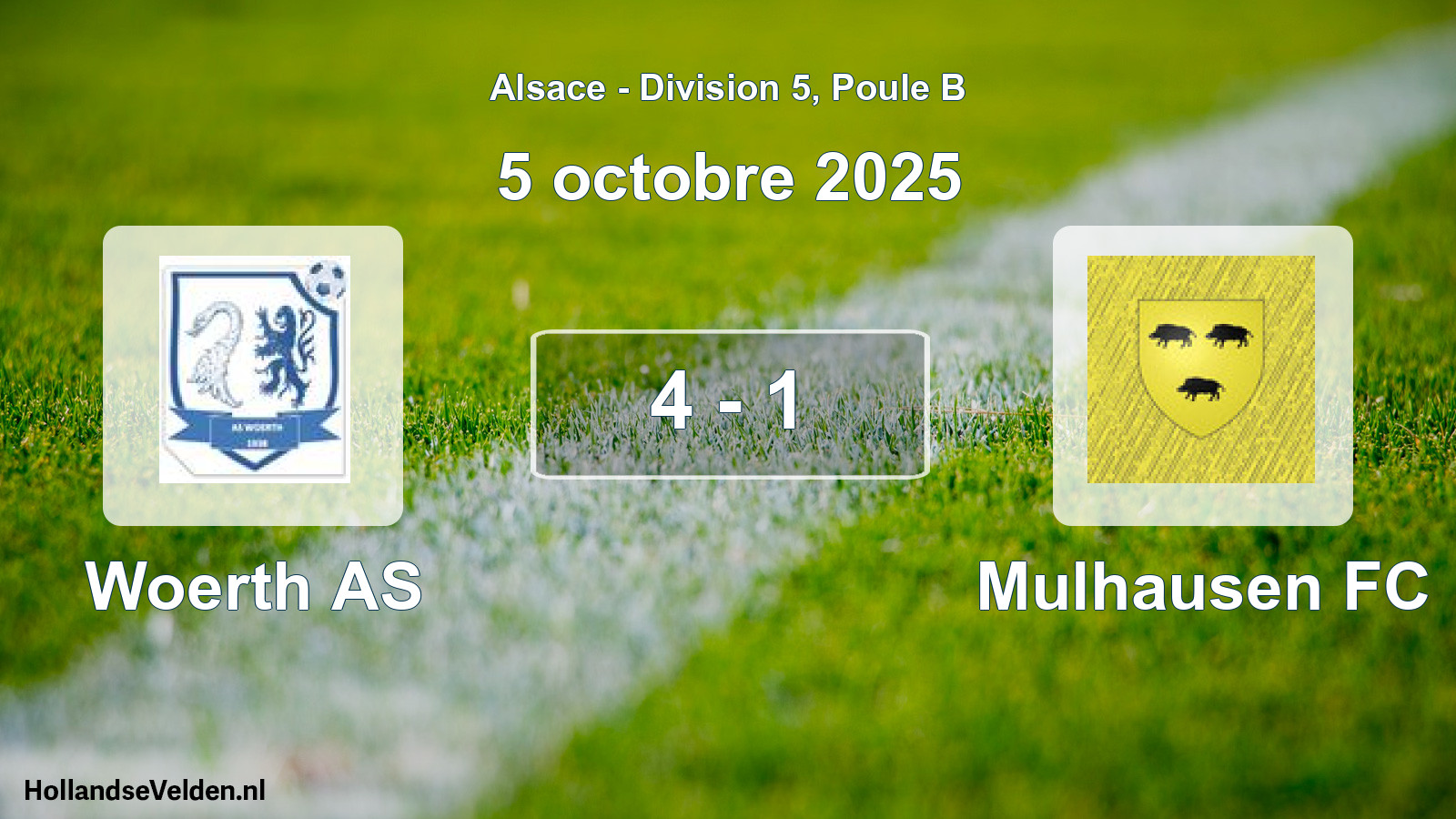 Match joué: Woerth AS - Mulhausen FC 4 - 1 (5 octobre 2025)