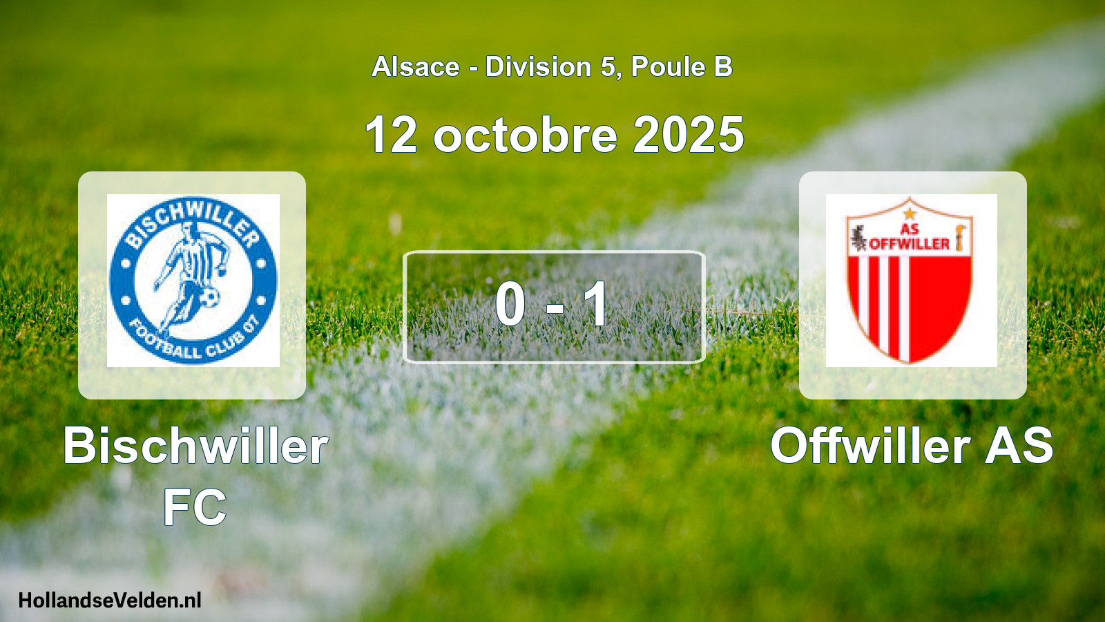Match joué: Bischwiller FC - Offwiller AS 0 - 1 (12 octobre 2025)