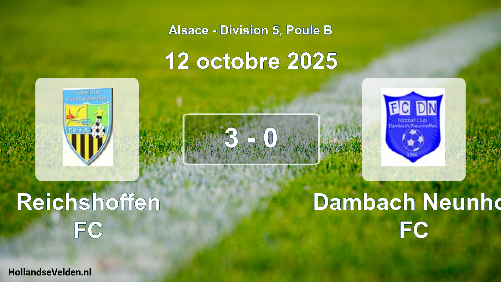 Total number of matches played: Reichshoffen FC - Dambach Neunhof FC 3 - 0 (12 October 2025)