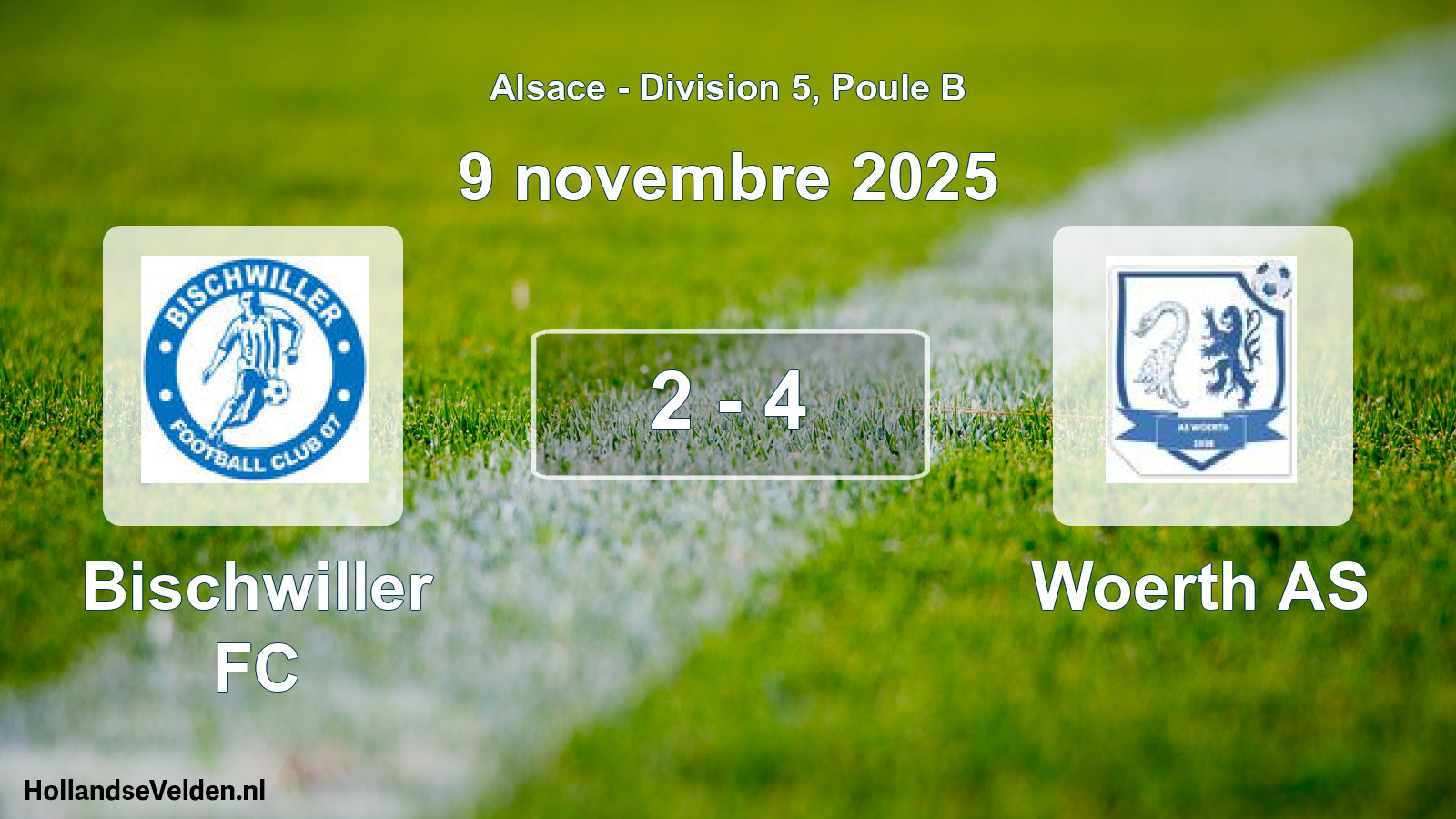 Match joué: Bischwiller FC - Woerth AS 2 - 4 (9 novembre 2025)