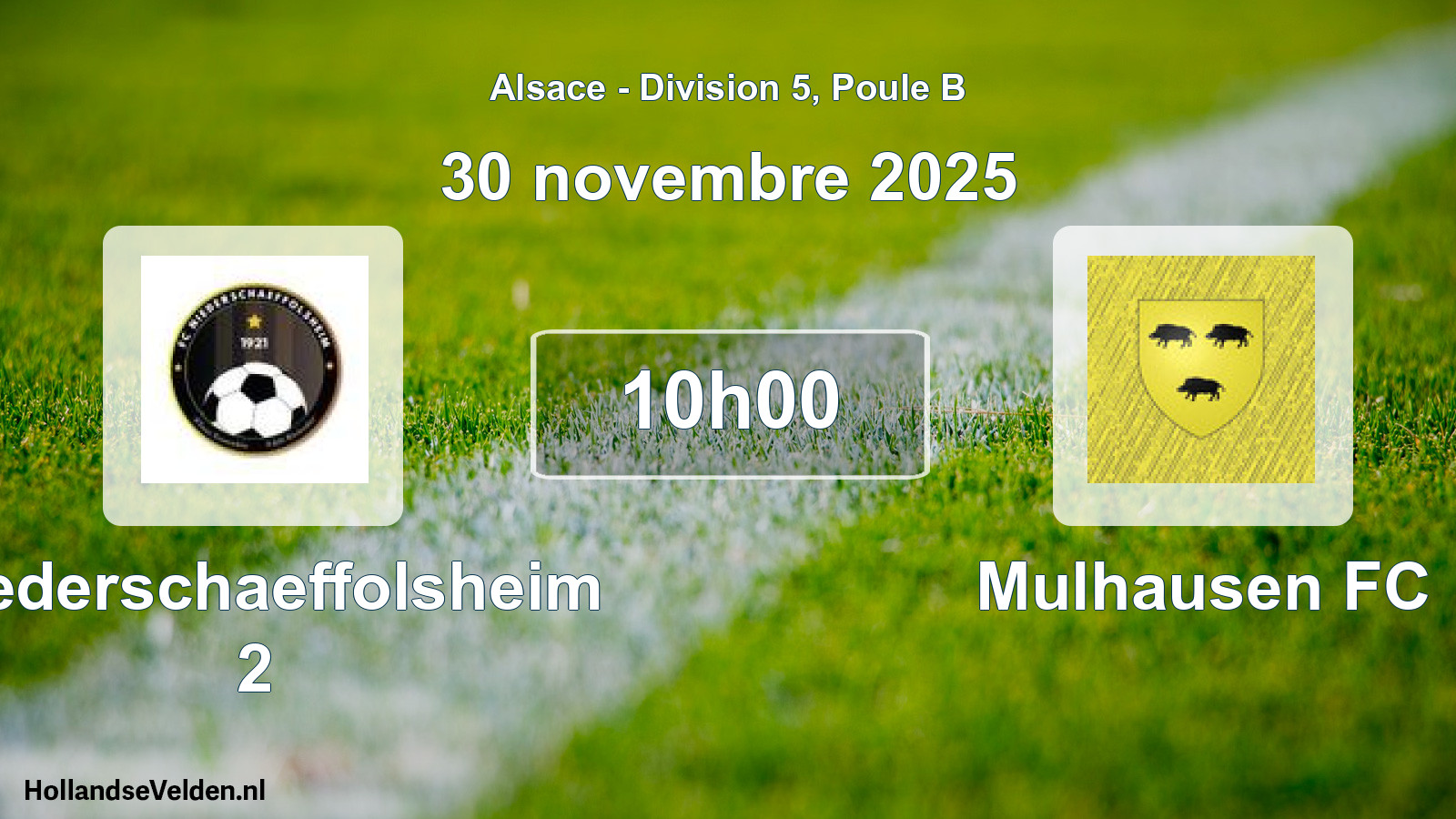 Scheduled Match: Niederschaeffolsheim 2 - Mulhausen FC (30 November 2025)