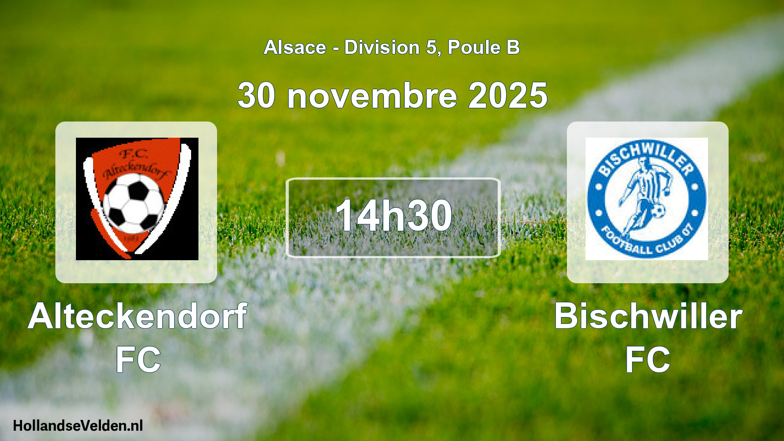 Match programmé: Alteckendorf FC - Bischwiller FC (30 novembre 2025)